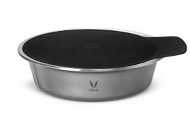 HauteCase - 1100 ml - Chrome Silver - with Stack + Glass Lid
