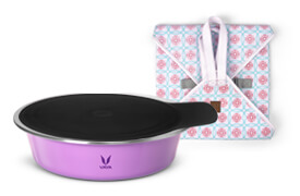 HauteCase - 1100 ml - Iris Purple - Stack Lid - with CarryMat - Purple