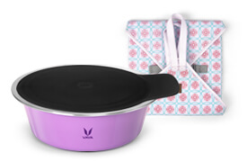 HauteCase - 1500 ml - Iris Purple - Stack Lid - with CarryMat - Purple