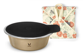 HauteCase - 1500 ml - Royal Gold - Stack Lid - with CarryMat - Beige