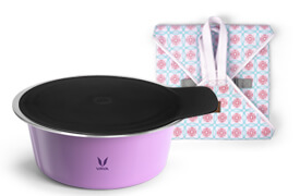 HauteCase - 2000 ml - Iris Purple - Stack Lid - with CarryMat - Purple
