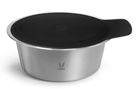 HauteCase - 2000 ml - Chrome Silver - with Stack Lid