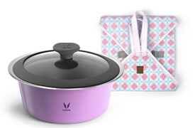 HauteCase - 2000 ml - Iris Purple - Glass Lid - with CarryMat - Purple
