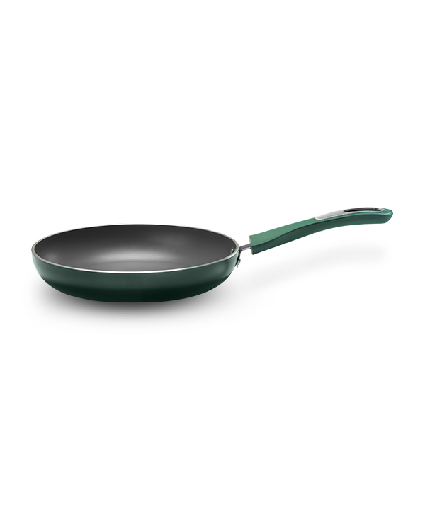 PTFE Ceramic Reinforced Frypan 24 cm - Green - Green Handle