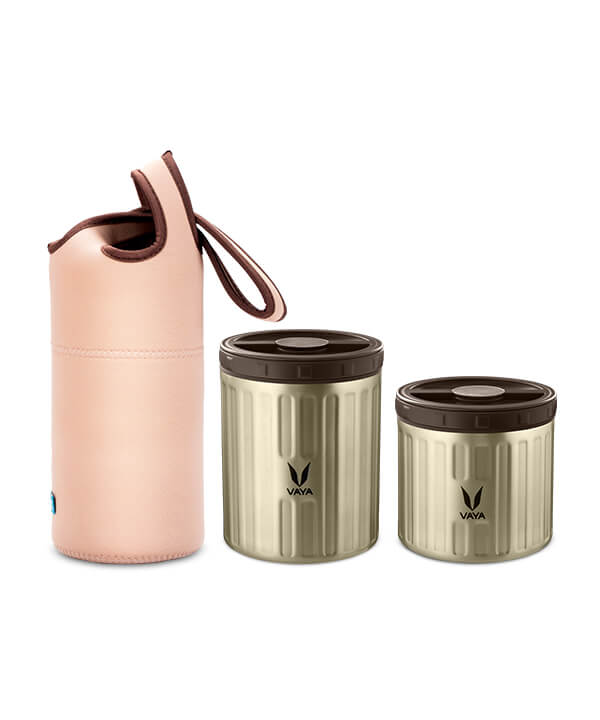 Vaya Preserve - 260 ml + 440 ml - Graphite with GoBag - Brown