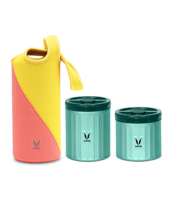 Vaya Preserve - 260 ml + 440 ml - Blue with GoBag - Lavender Blue
