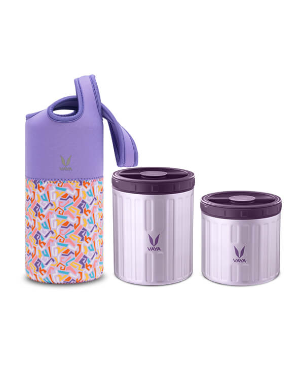 Vaya Preserve - 260 ml + 440 ml - Purple with GoBag - Meta Mauve