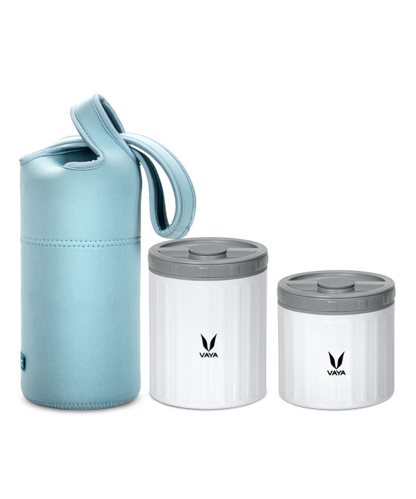 Preserve 300ml + 500ml White with GoBag Blue